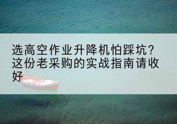 兴县高空作业升降机厂家推荐-选高空作业升降机怕踩坑？这份老采购的实战指南请收好