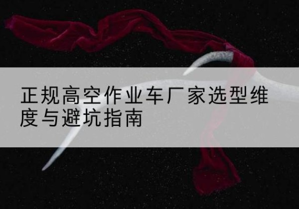 兴县高空作业车厂家-正规选型维度与避坑指南